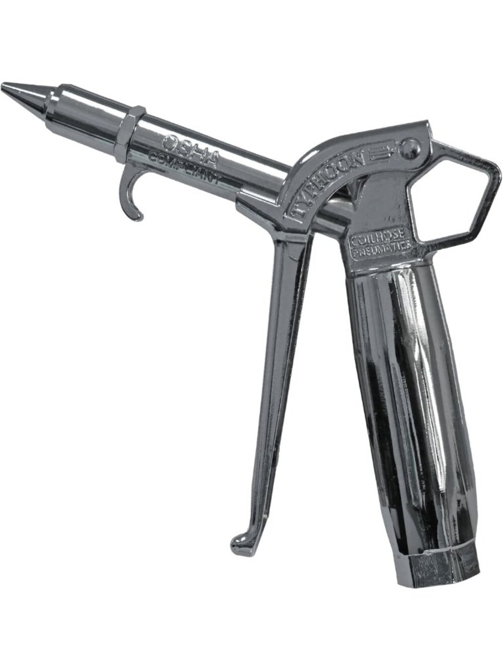 High Volume Chrome Plated Blow Gun with High Flow Tip, 1/4-Inch NPT Connection